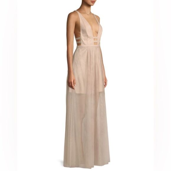Fame And Partners The Duff Long Sheer Cut Out Formal Dress 8 - Picture 1 of 12